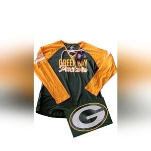 - - ***GREEN BAY PACKERS FANS***NFL FANATICS LONG SLEEVE CROSS CROSS TIE…